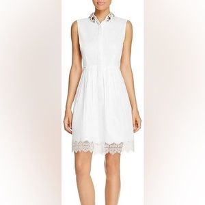 ELIE TAHARI White "Samiyah" Collar Dress